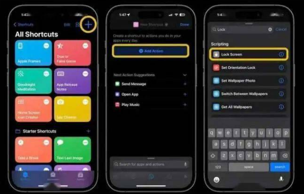 曲沃苹果14锁屏维修店分享iPhone14升级iOS16.4后如何创建锁屏快捷方式 